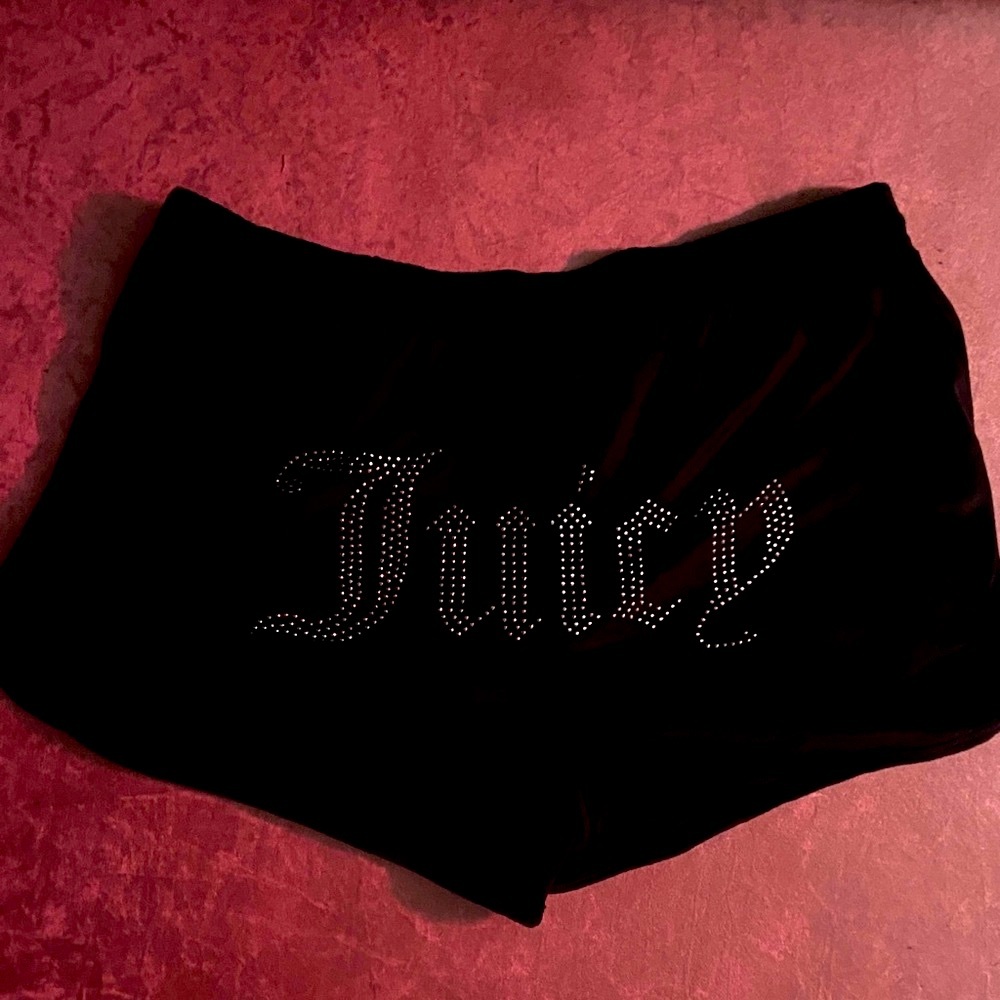 Juicy Couture Black Velvet Shorts